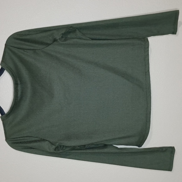 Poof New York Olive Green Ribbed Top - Picture 3 of 5